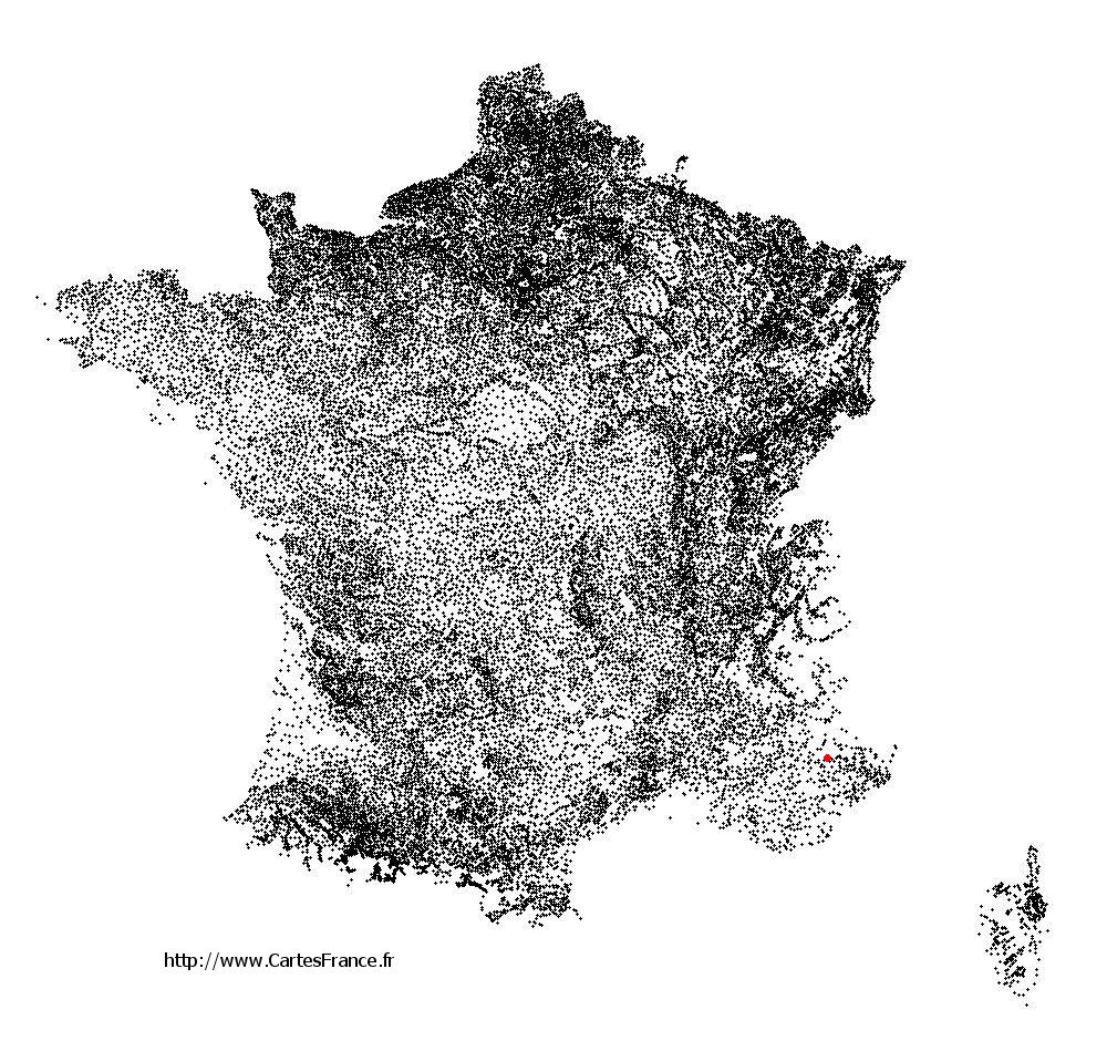 Le Fugeret sur la carte des communes de France